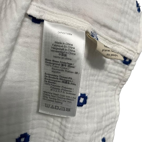 Madewell Embroidered Lightspun Wide Neck Cuffed Sleeve Top - Picture 10 of 11